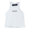 White tank top with 'MOTHER fucker' text on a white background