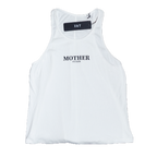 White tank top with 'MOTHER fucker' text on a white background