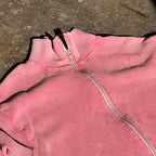 Pink waffle hoodie lay out